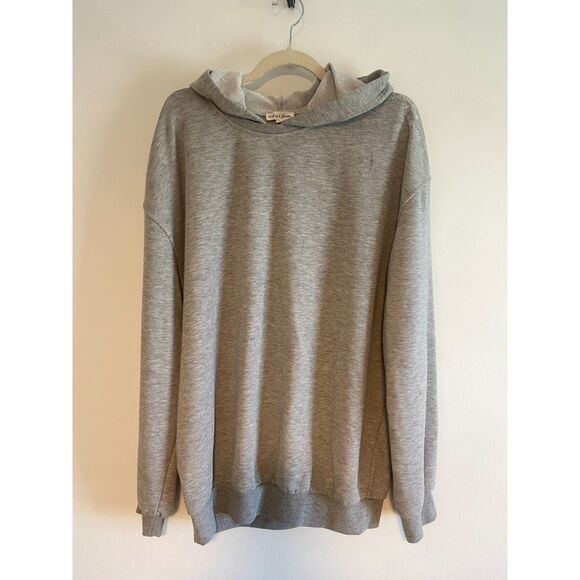 For Love & Lemons Oversized Grey Embroidered hoodie lightweight XL - Picture 1 of 4